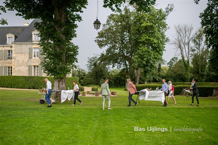 Onverwacht regen tijdens het diner