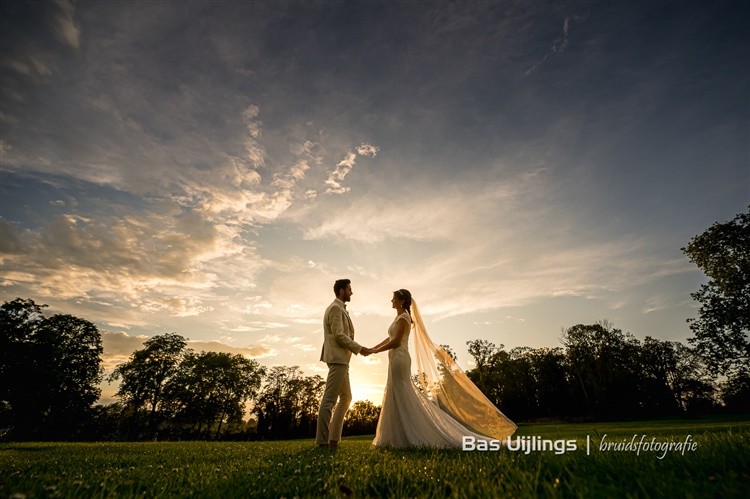 Fotoshoot bij ondergaande zon in Frankrijk