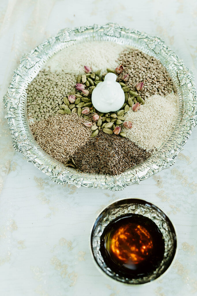 Spices on the Sofred Aghd table wedding ceremony