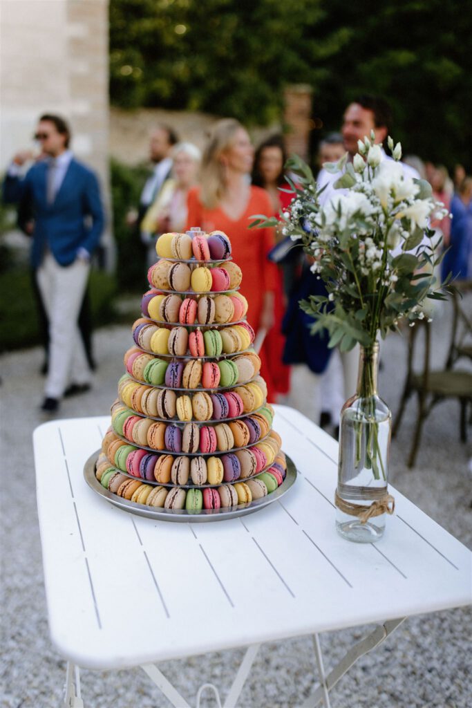 Macarons bij bruiloft